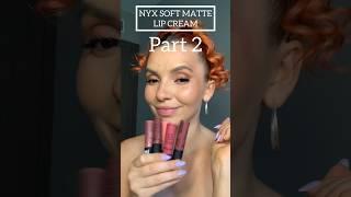 NYX SOFT MATTE LIP CREAM SHADES COMPARISON TUTORIAL/ makeup TUTORIAL/ BEST NYX MATTE LIPSTICKS