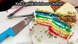 Kek cantik: Rainbow Chiffon dr KOMUGI