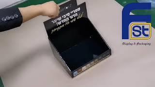 OEM Custom Foldable PDQ Corrugated Cardboard Counter Display Box