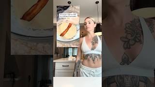 Ok protein pancake wrapped bacon 