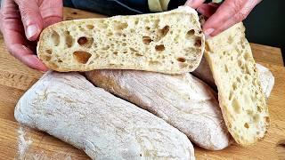 I don't buy bread anymore! The new perfect recipe for ciabatta bread