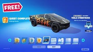 How to unlock FREE Tesla Cybertruck in Fortnite - How to Complete Summer Road Trip Quests & Rewards