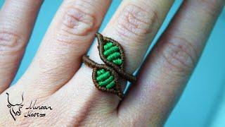 Easy Macrame ring leaf fairy tutorial diy idea | Minoan Knots