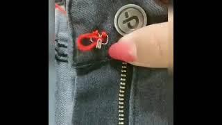 Fix jeans zipper #jeans #zip #repairing