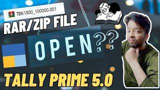 #292 Rar file & Zip file open kaise hoti hai | backup restore in tally prime | New version