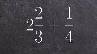 Learn how to add a mixed number to a fraction with unlike denominators