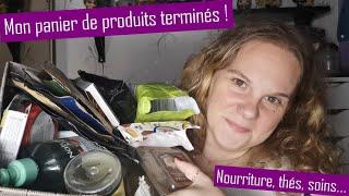 Mes produits terminés : Gels douche, shampoings, thés, crèmes visage, parfums etc...