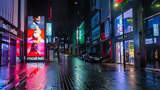 [4K HDR] 2AM Seoul Night Walk ️ Myeongdong and Euljiro Alley Umbrella Rain Sounds ASMR