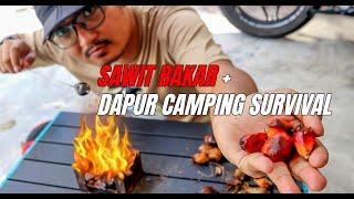 Dapur Camping Survival Dari Buah Sawit | SAWIT Bakar Boleh Makan Ke?? FOC Working From Home LOCKDOWN