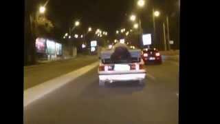 Crazy night driving in Belgrade