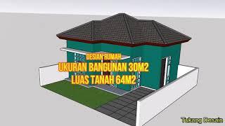 Desain Rumah Tipe 30 m2 luas tanah 80 m2