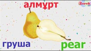 Создер!ЖЕМИСТЕР!ФРУКТЫ на казахском!Учим слова на казахском!Learn Fruit !Создер уйрену!Жемістер!