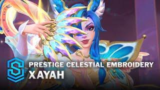 Prestige Select Celestial Embroidery Xayah Wild Rift Skin Spotlight