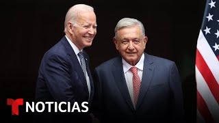 Biden busca una solución a la crisis migratoria con una llamada a López Obrador | Noticias Telemundo