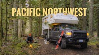 Camping and Snowboarding PNW Mountains | Truck Camping