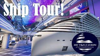 MSC World Europa Ship Tour | Massive Ship With its Own Brewery! | MSC Cruise Around Mediterranean