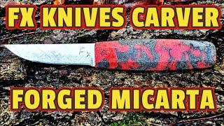  FX KNIVES CRV CARVER Messer Review // Forged Micarta -  80CrV2 // Made in Germany 