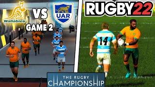 AUSTRALIA vs ARGENTINA Round 4 - Rugby Championship 2024 - Rugby 22 Legend Difficulty & Commentary