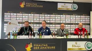 Pressekonferenz nach dem Bitburger-Pokalfinale: Alemannia Aachen - Bonner SC