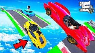 FRANKLIN TRIED IMPOSSIBLE SLOPPY ROAD ULTRA MEGA RAMP PARKOUR CHALLENGE IN GTA 5 | SHINCHAN and CHOP