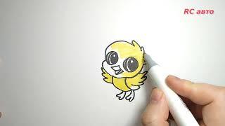 как нарисовать птенца / how to draw a chick