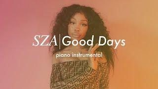 SZA - Good Days | Piano Instrumental (Karaoke & Lyrics)