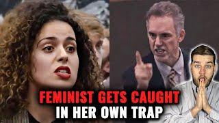 A Feminist Tries To FRAME Jordan Peterson! INSTANTLY DISPROVED