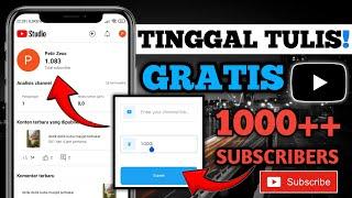 1 Hari 1000 Subscribers || CARA MENAMBAH SUBSCRIBERS YOUTUBE GRATIS 2024