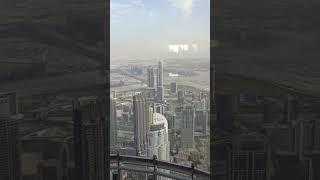 On the 125th floor of Burj Khalifa – views for miles! ️ #BurjKhalifa #DubaiViews