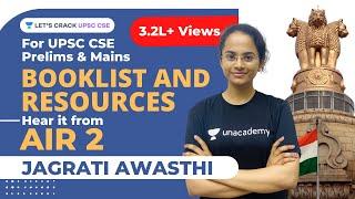 Booklist and Resources for UPSC CSE 2022 Prelims & Mains by UPSC Topper AIR 2 Jagrati Awasthi