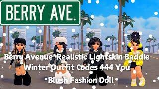 BERRY AVENUE*Realistic Lightskin Winter Baddie Outfit Codes Blush Fashion Doll