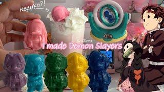 How to Make Demon Slayers using Kimetsu No Yaiba Chocolate Factory ft. Nezuko Drink