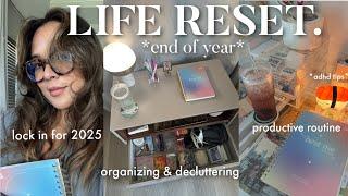 end of year LIFE RESET | decluttering, deep cleaning, organizing, productive day in my life!