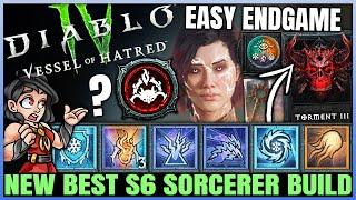 Diablo 4 - New Best S6 Highest Damage Sorcerer Build Guide - New OP Fireball = EASY Fast Endgame!