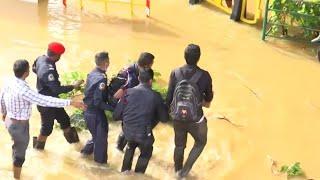 Bengaluru flooding: Man rescued by passersby in India