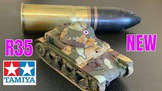 Building the New 1/35 Tamiya R35 French Tank, review and complete build
