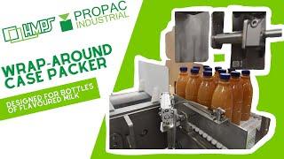 HMPS Wraparound Casepacker Packing Bottles of Flavoured Milk