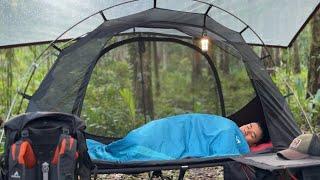 Struggle in Rainstorm with Thunderstorm‼️ Heavy Rain with Thunderstorm in my Floating Tent‼️