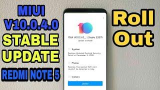 MIUI 10 Stable 10.0.4.0 Update | Redmi Note 5