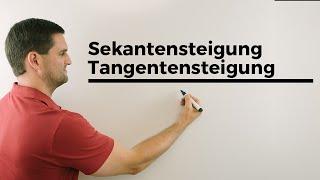 Sekantensteigung, Tangentensteigung, Ableitung, Ableiten, Übersicht | Mathe by Daniel Jung