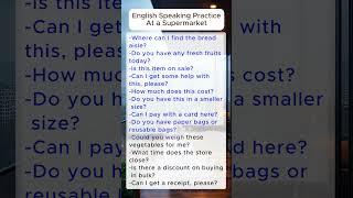 English speaking practice, daily use English sentences, at a supermarket #englishspeakingpractice