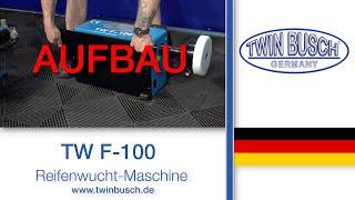 Aufbauvideo der TW F-100 Reifenwucht-Maschine von TWIN BUSCH®