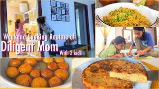 Weekend Cooking Routine with KidsBREAKFAST & SNACKS IDEAS FOR KIDS | Instant Bread Gulab jamun