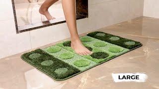 HOKIPO Soft Microfiber Bath Mats for Home - 50x80cm | Best Bathroom Door Mat Online in India