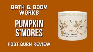 BATH & BODY WORKS Pumpkin S’mores Post Burn Candle Review