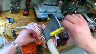 How to sharpen a cheap axe to razor sharp with a file