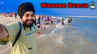 First day in Chennai, Marina Beach India’s largest beach ️