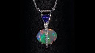 Opal and Tanzanite Pendant by Christopher Michael