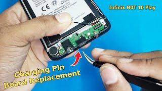 Mobile Charging Pin Board Replacement | Infinix Hot 10 Play Charging Problem | Infinix SUB Board