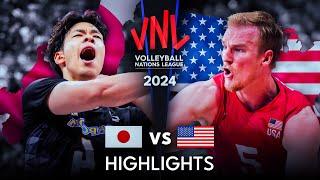  JAPAN vs USA  | Highlights | Men's VNL 2024